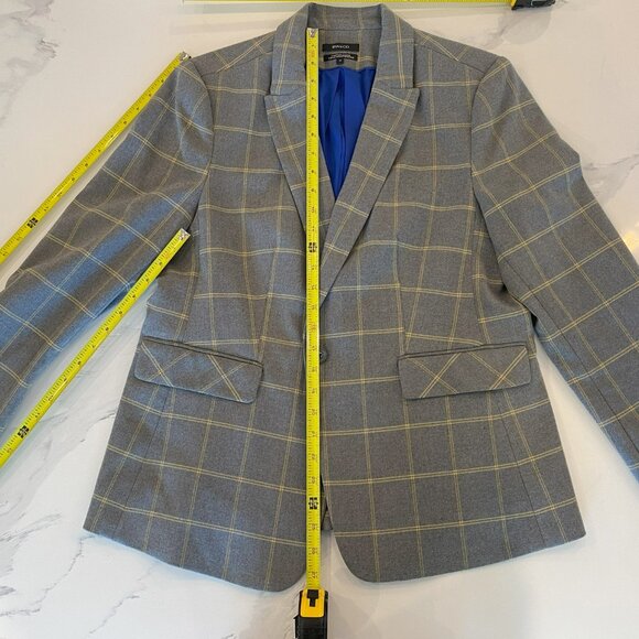 RW & Co - 90s vibes, Blazer, Grey, Checkered, stretch lining, preppy - Picture 8 of 10
